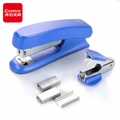 齐心(Comix)订书机套装(订书器+订书钉+起钉器) 12# 蓝 办公文具工具B3020